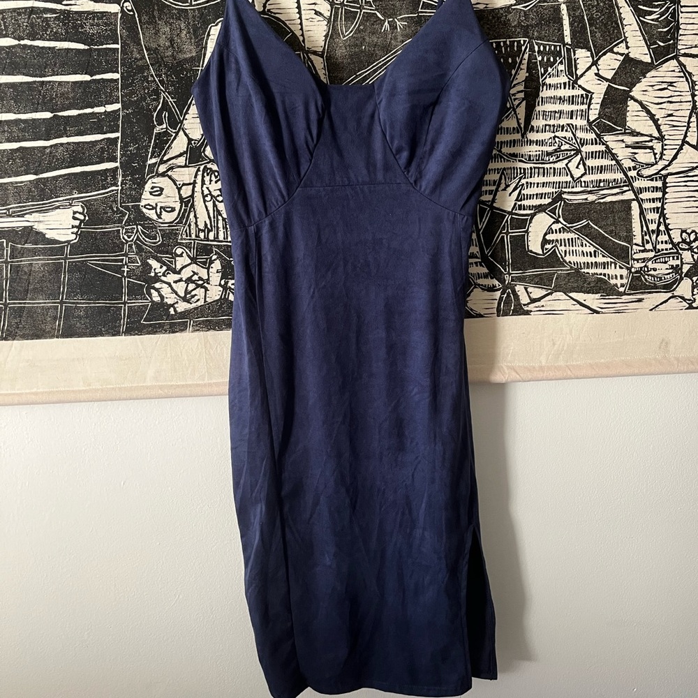 Elegant Navy Midi Dress